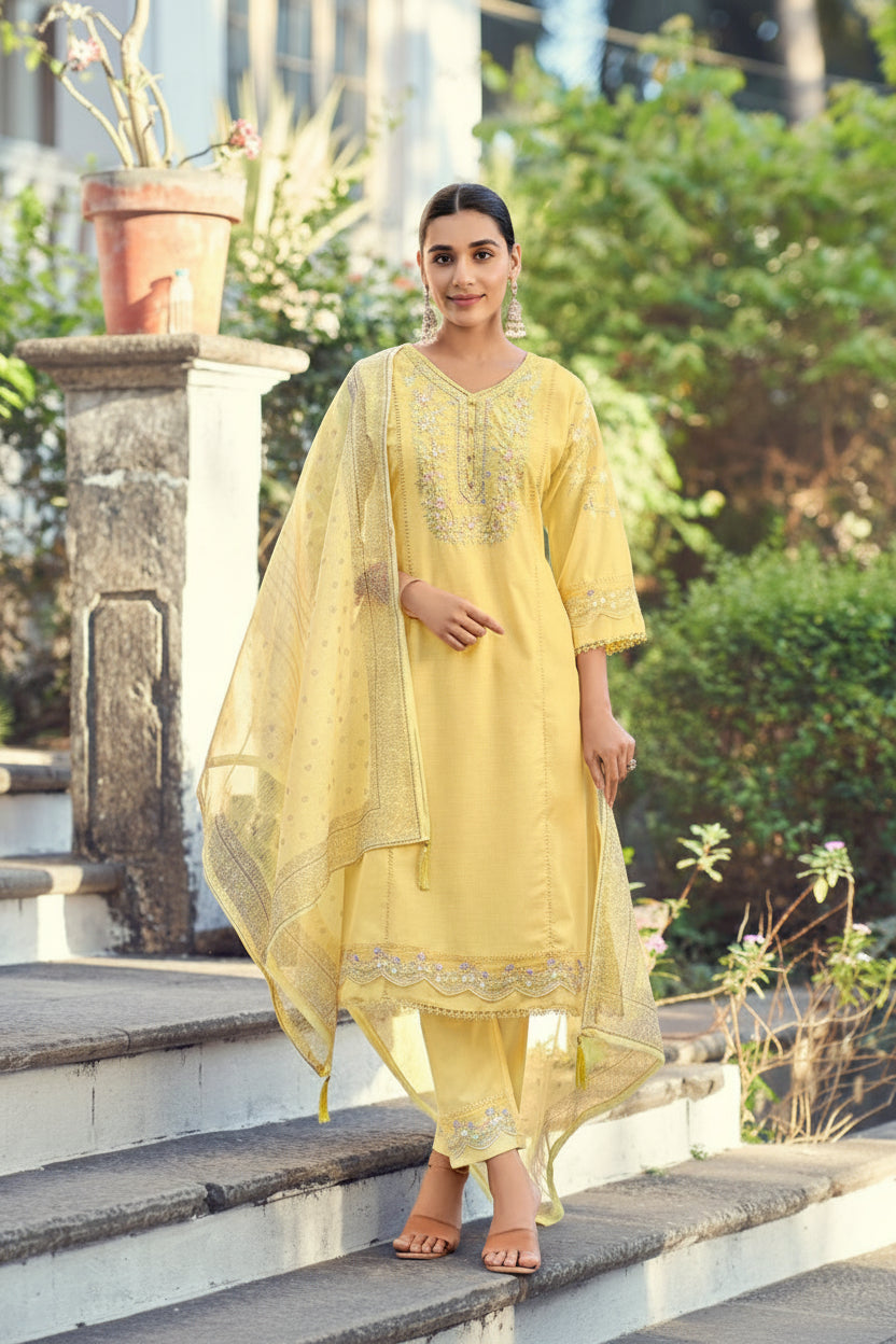 Embroidered Three-Piece Suit